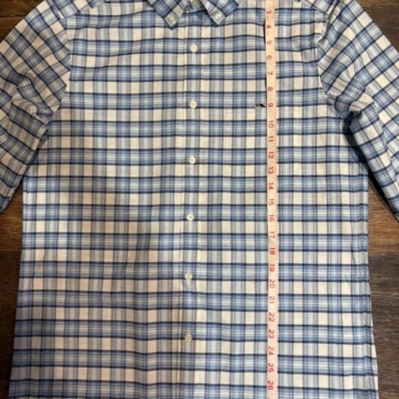 Vineyard Vines Men's Coastline Plaid Stretch Oxford Plaid SZ M NWT - Picture 6 of 10